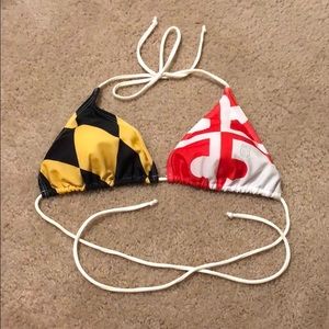 Maryland Flag Bikini Top Size XL